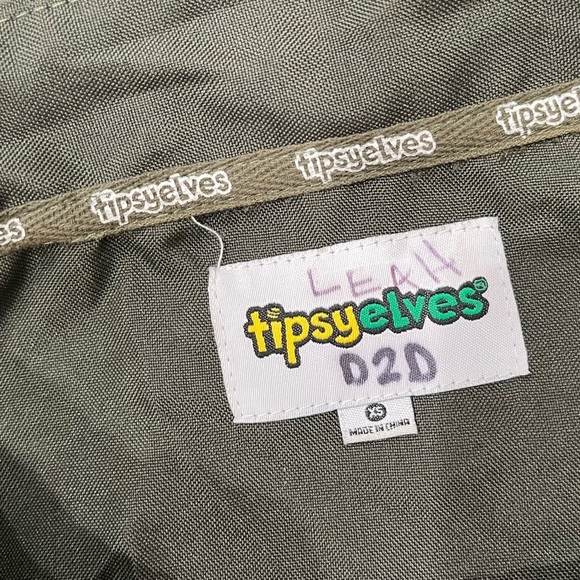 Tipsy Elves Pilot Costume Mens Size XS Green Collared Belted Jumpsuit women M - Picture 5 of 11